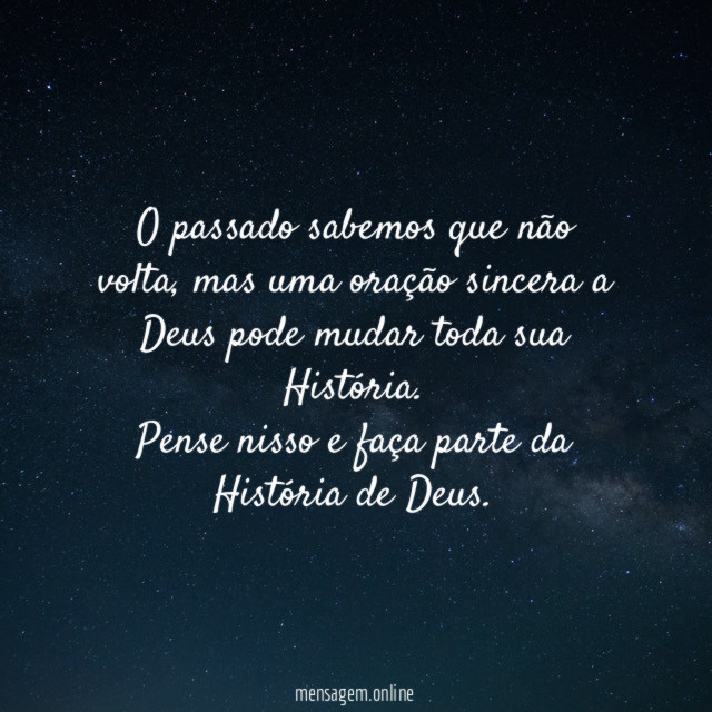 O passado sabemos que não volta
