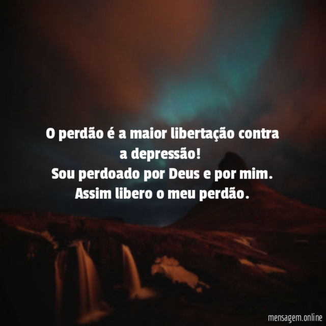 O perdão é a maior libertação contra a depressão