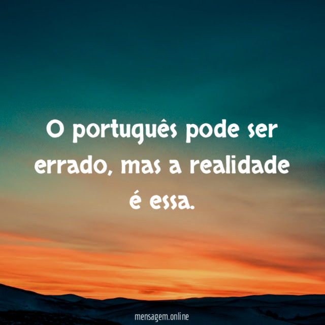 O português pode ser errado