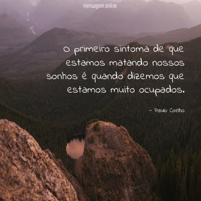 O primeiro sintoma de que estamos matando nossos