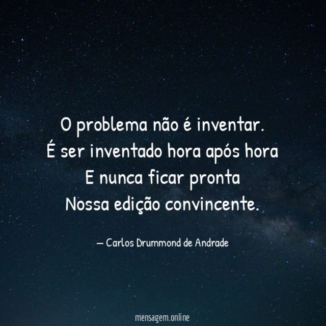 O problema não é inventar