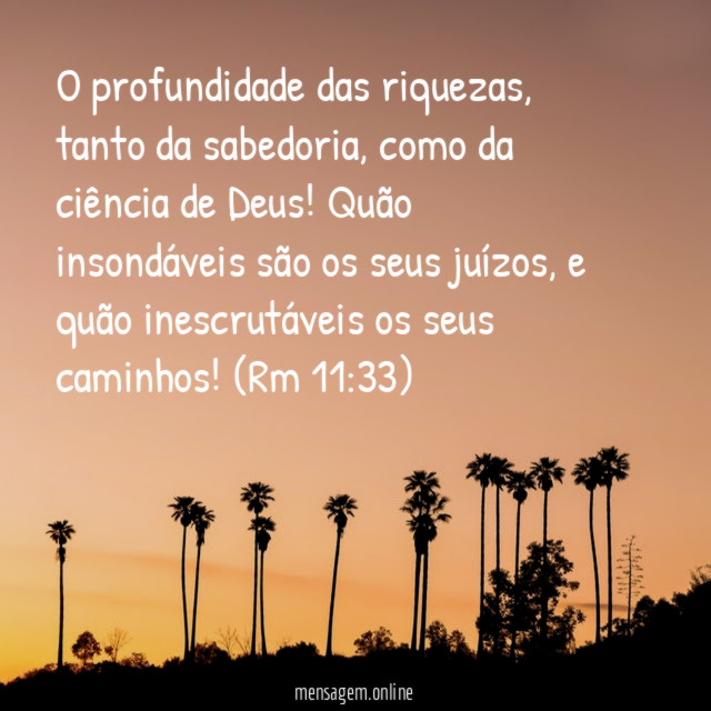O profundidade das riquezas