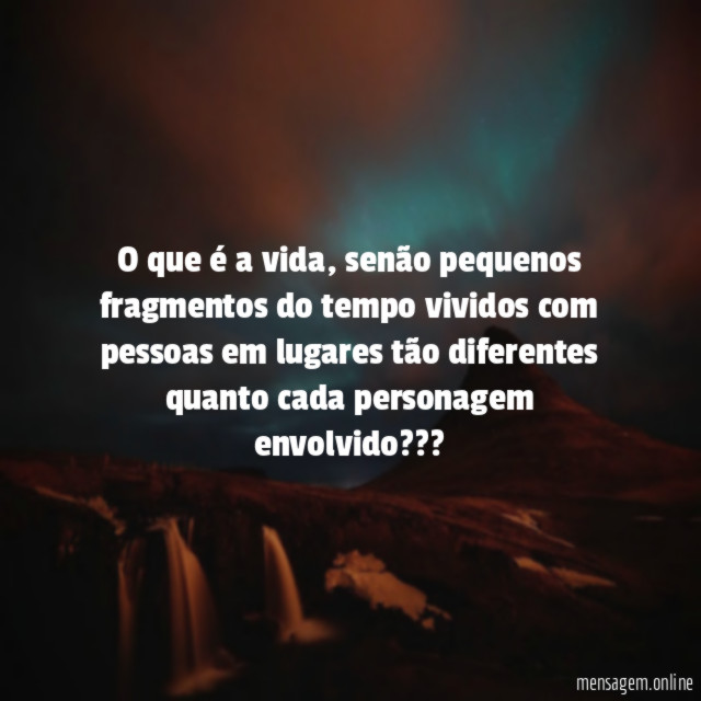 O que é a vida?