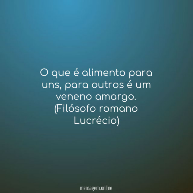 O que é alimento para uns