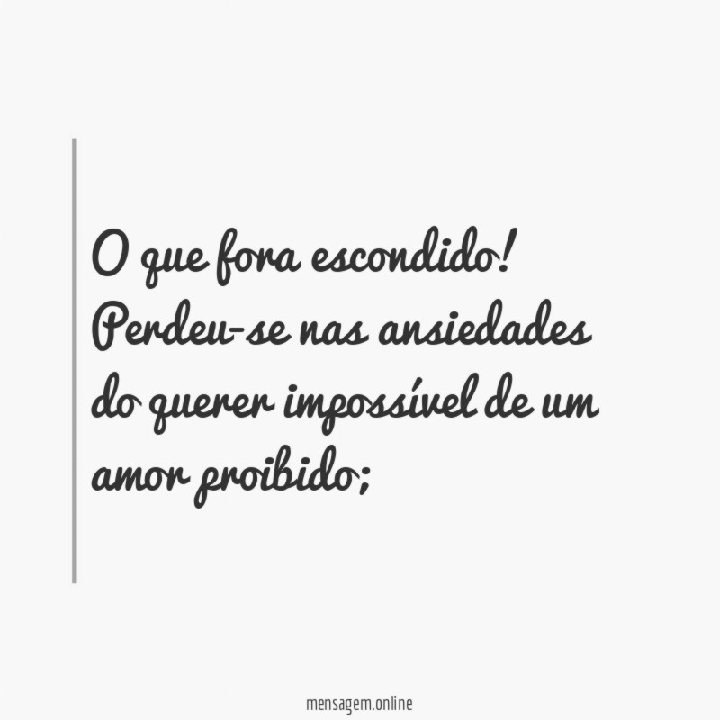 O que fora escondido