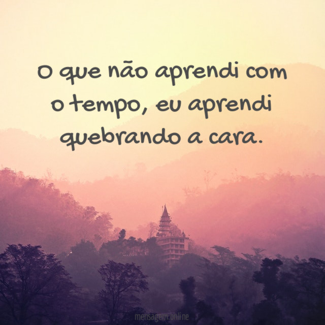 O que não aprendi com o tempo