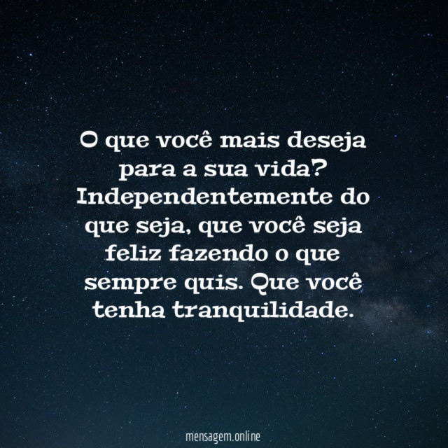 O que você quer?