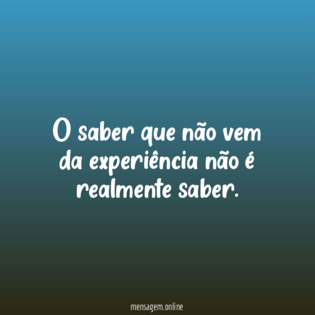 O saber que não vem da experiência não