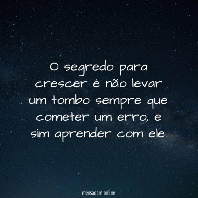 O segredo para crescer é não levar um