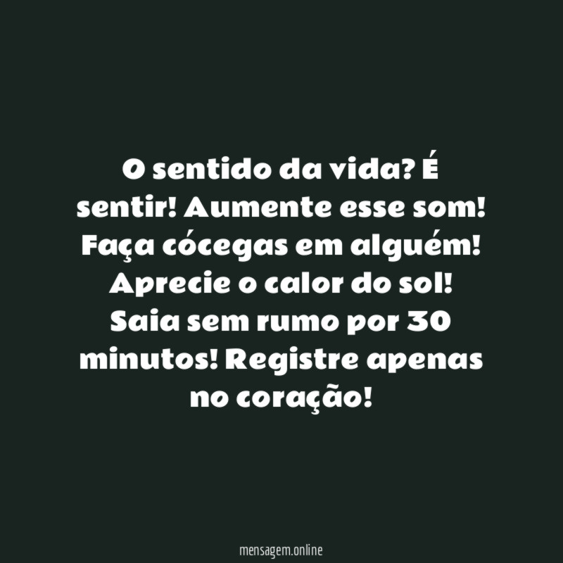 O SENTIDO DA VIDA