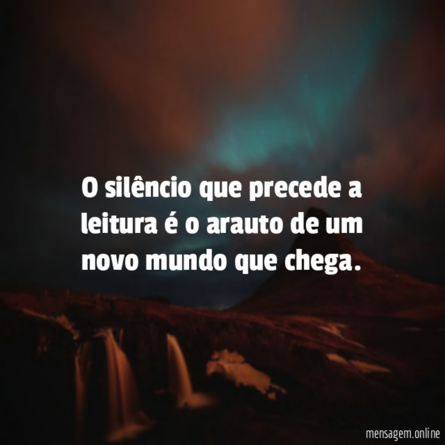 O silêncio que precede a leitura é