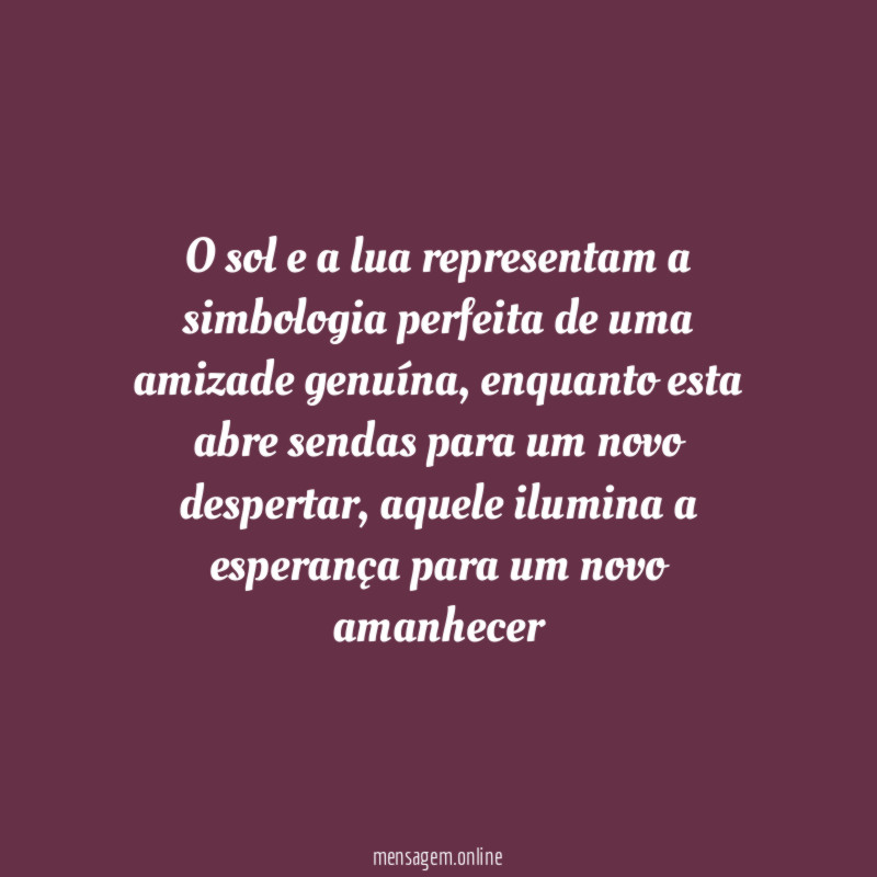 O sol e a lua representam a simbologia