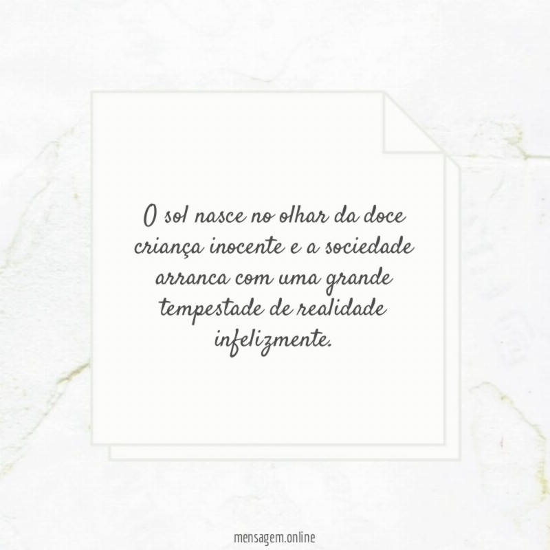 O sol nasce no olhar da doce criança