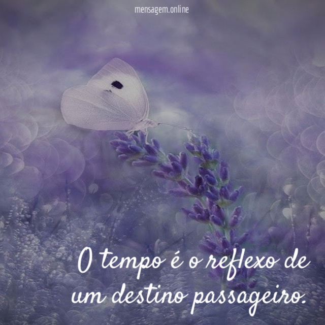 O tempo é o reflexo de um destino passageiro