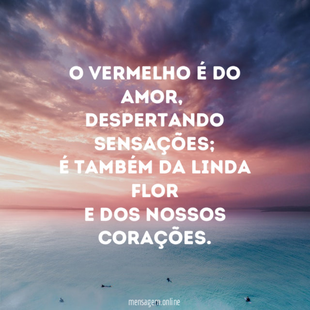 O vermelho é do amor