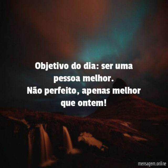 Objetivo do dia
