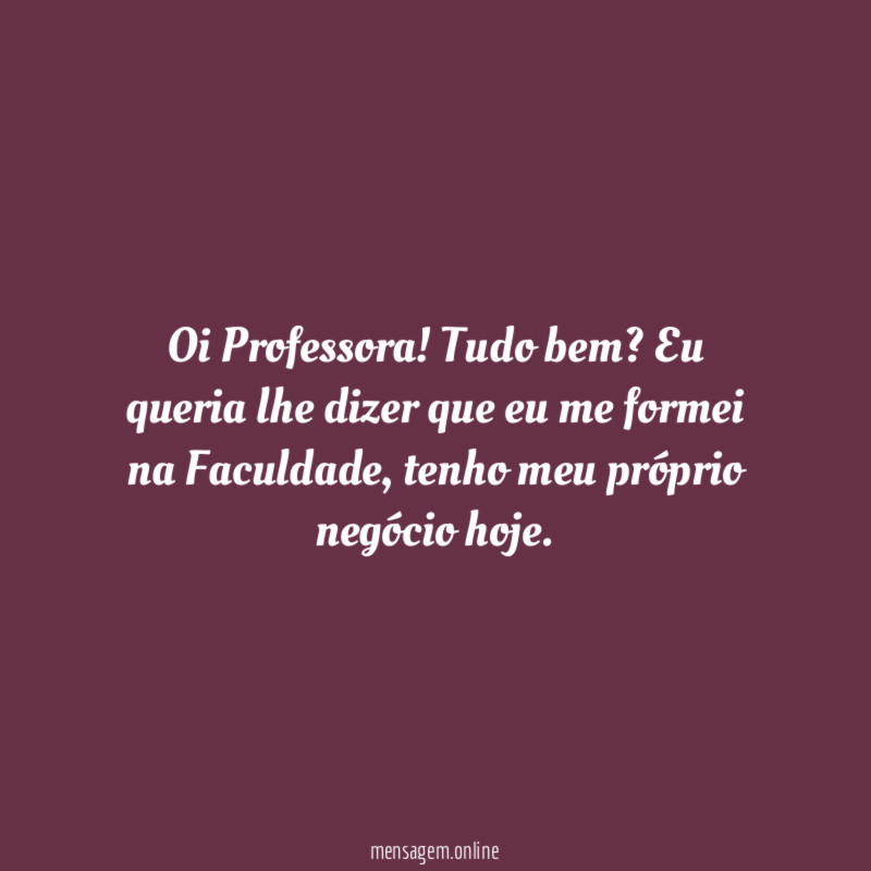 Oi Professora