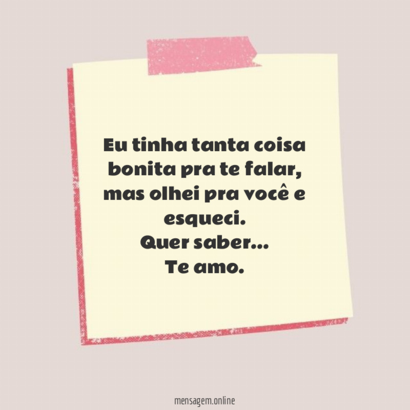 Olhei pra você e esqueci