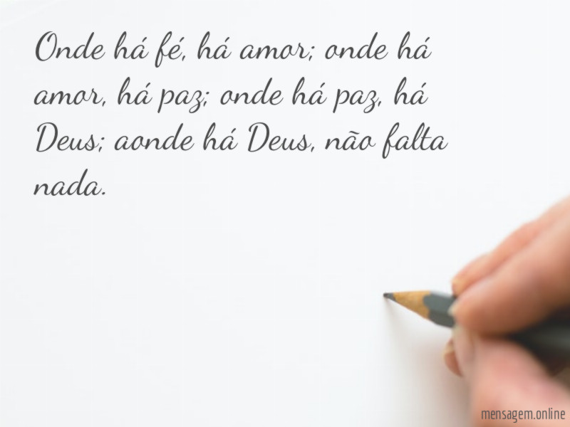 Onde há fé
