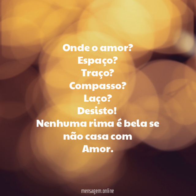 Onde o amor?