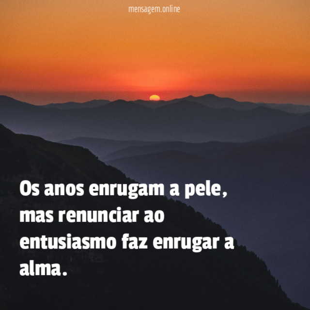 Os anos enrugam a pele