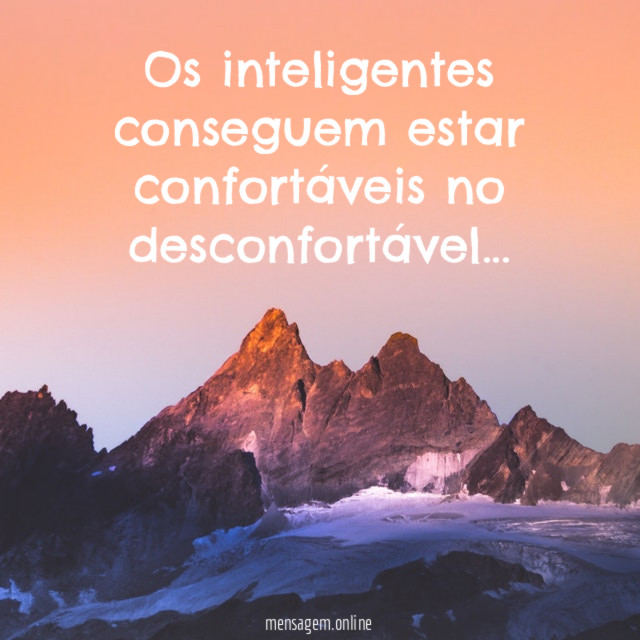 Os inteligentes conseguem estar confortáveis no desconfortável