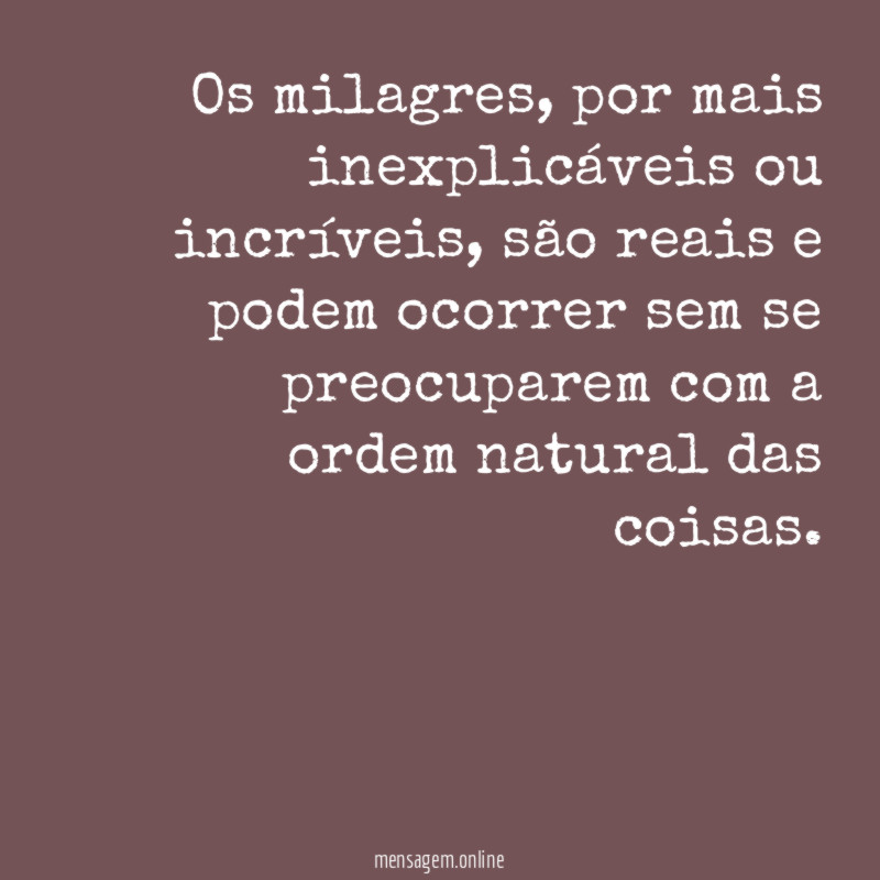 Os milagres