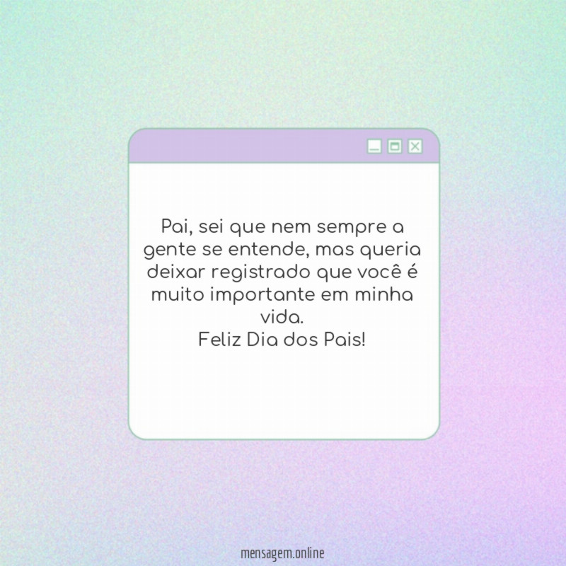 Pai, você é muito importante