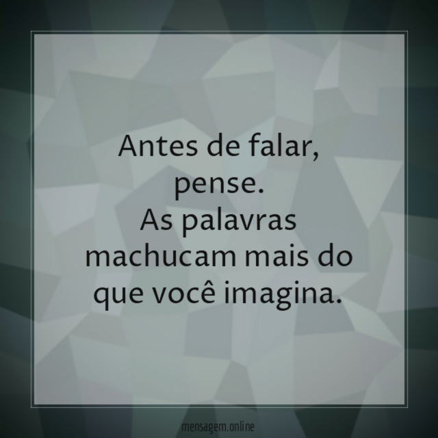 Palavras que machucam