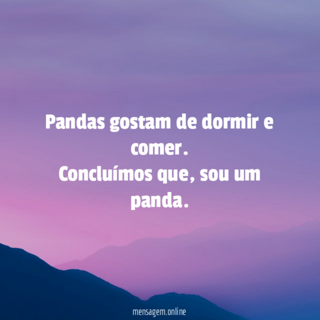 Pandas gostam de dormir e comer