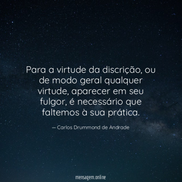 Para a virtude da discrição