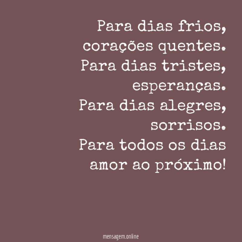 Para dias frios