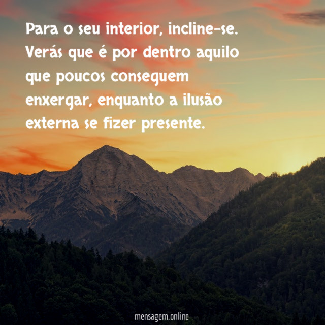 Para o seu interior
