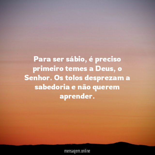 Para ser sábio