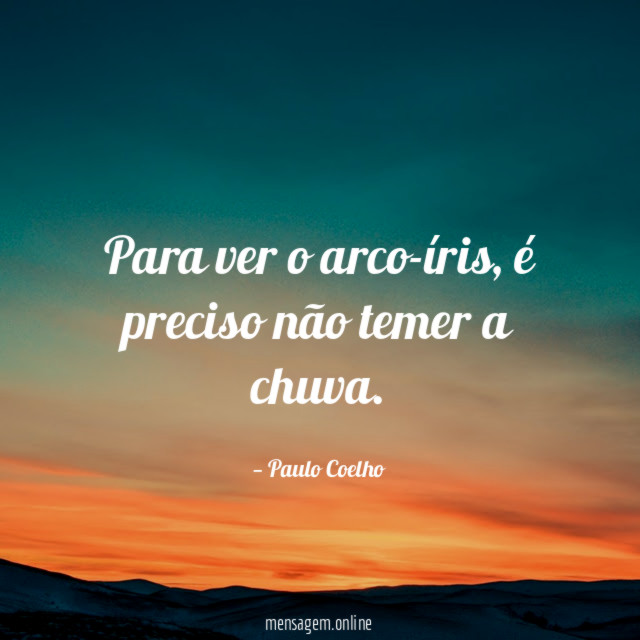 Para ver o arco-íris