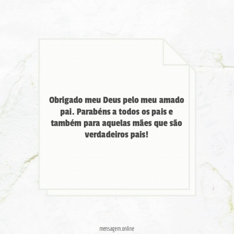 Parabéns para todos os pais