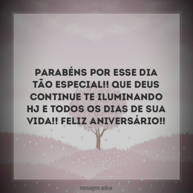 Parabéns por esse dia tão especial