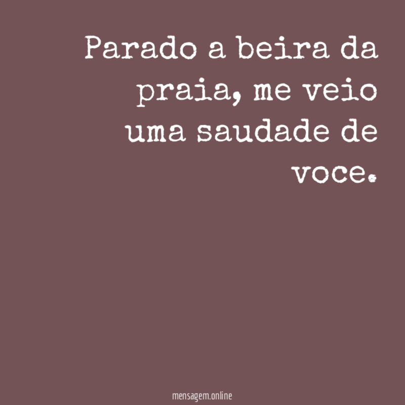 Parado a beira da praia