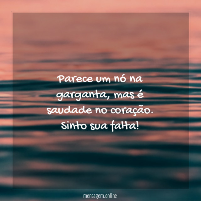 Parece um nó na garganta