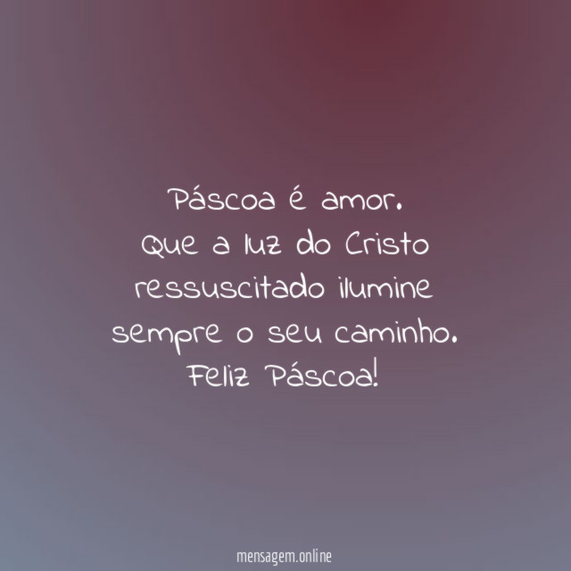Páscoa é amor