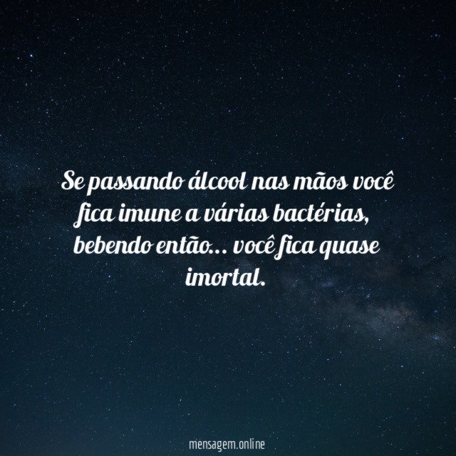 Passando álcool