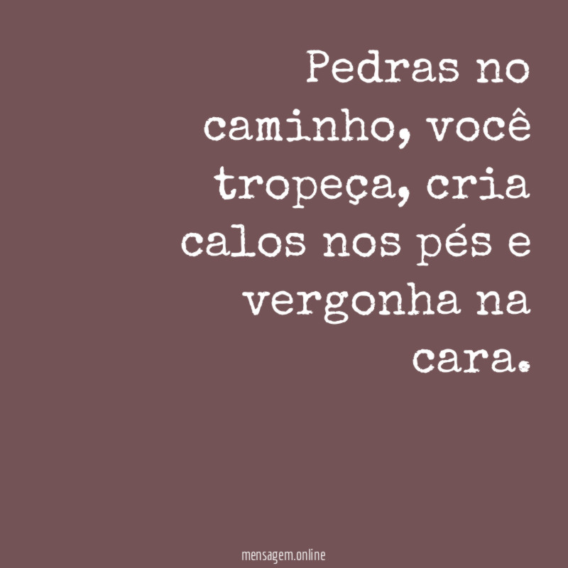 Pedras no caminho
