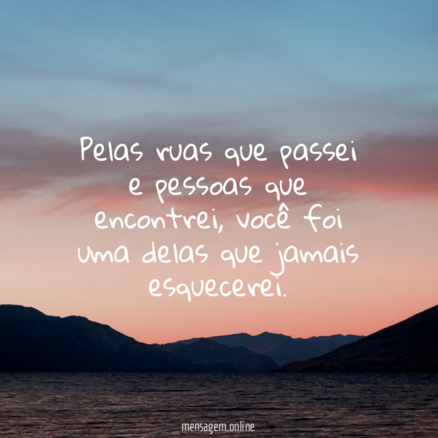 Pelas ruas que passei e pessoas que encontrei