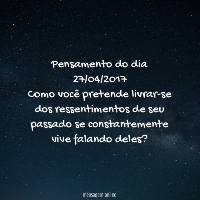 Pensamento do dia 27/04/2017