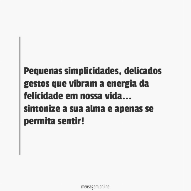 pequenas simplicidades