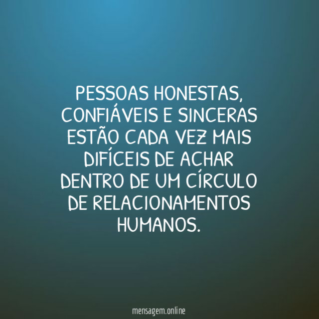 Pessoas honestas