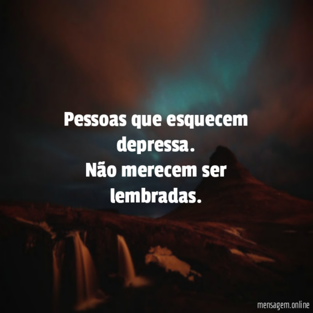 Pessoas que esquecem depressa