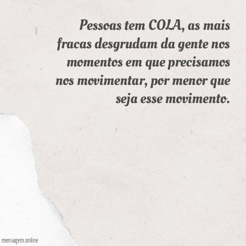 Pessoas tem COLA