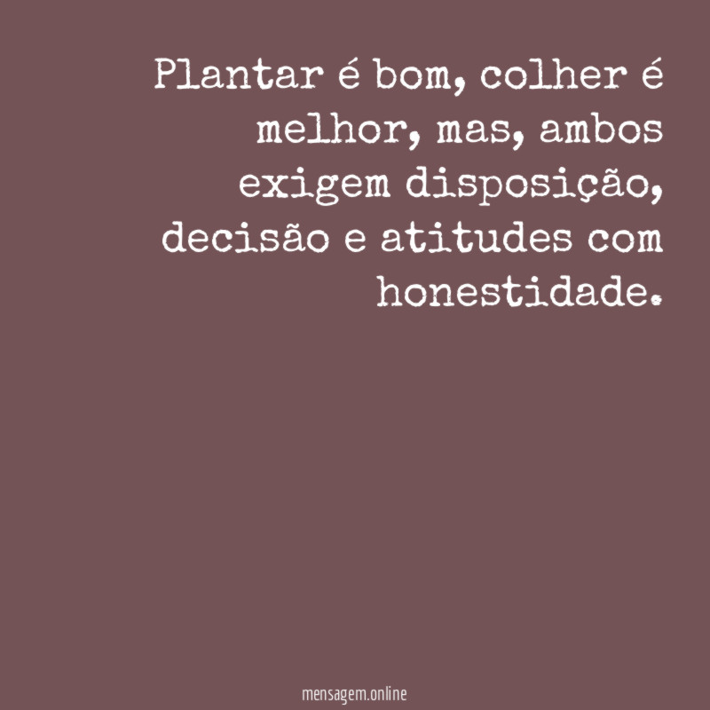 Plantar é bom
