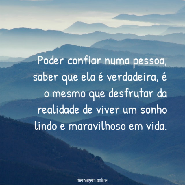 Poder confiar numa pessoa